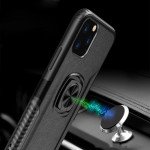 Wholesale iPhone 11 Pro Max (6.5in) Ring Stand PU Leather Design Case (Navy Blue)